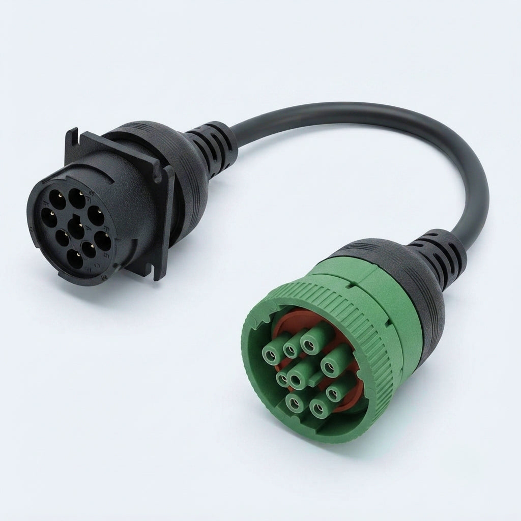 9-pin green to black J1939 adapter for 2017-2018 Peterbilt and Kenworth PACCAR trucks — Lucid ELD
